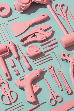 Tool kit in pastel color