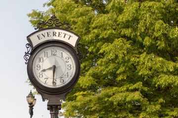 Clock at Broadway Street Everett MA