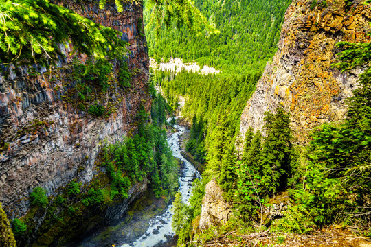 Spahats Falls on Spahats Creek in Wells Gray Provincial Park at Clearwater British Columbia, Canada