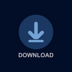 Button Download Vector Template Design Illustration