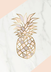 Geometryczny różany kształt ananasa z marmurowym wzorem tekstury tła do pakowania, karty ślubu i szablonu okładki. - 208854507