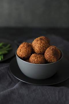 Carrot and Cheese Arancini (rice balls).