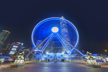 Ferris Wheel in Hong Kong City