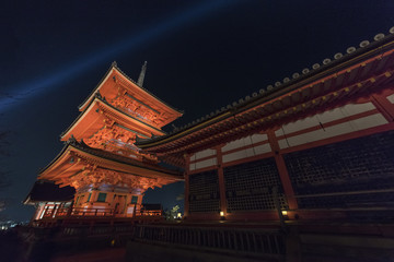 pagoda tower in Kiyomizu Temple in Kyoto, Japan