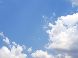 Beautiful nature blue sky with clouds, sky clouds background, cloudscape concept. Space for text in...