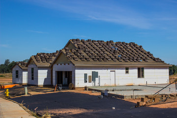 Naklejka premium New Home Under Construction