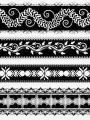 Vintage ornate floral border for divider