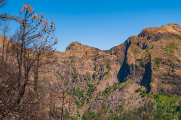 Spectacular views in the mountains. Madeira. Portugal