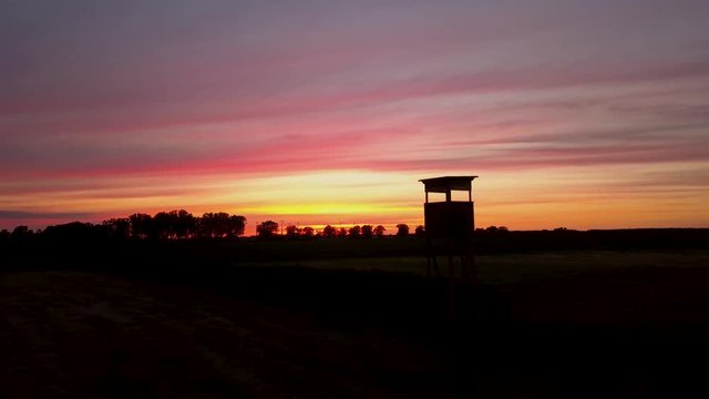 sunset over a summer landscape