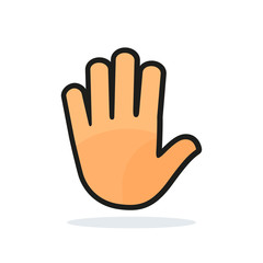 hand design on white background