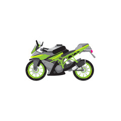 Sports motorcycle vector illustration. Modern motorcycle