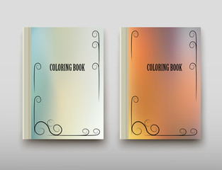 Leaflet cover presentation abstract geometric background, layout in A4 set technology brochure flyer design coloring template vector shadow