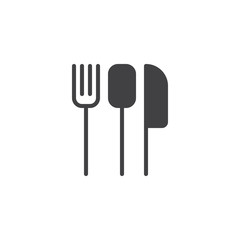 Fork spoon knife vector icon. filled flat sign for mobile concept and web design. Cutlery simple solid icon. Restaurant symbol, logo illustration. Pixel perfect vector graphics