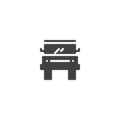 Car vector icon. filled flat sign for mobile concept and web design. Off road truck simple solid icon. Symbol, logo illustration. Pixel perfect vector graphics