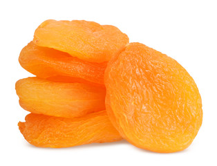 dried apricots isoated on white