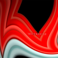 Geometric shapes created with fluid multicolored lines