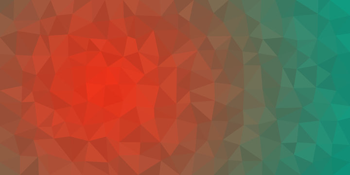 Red Green Low Poly Vector Background