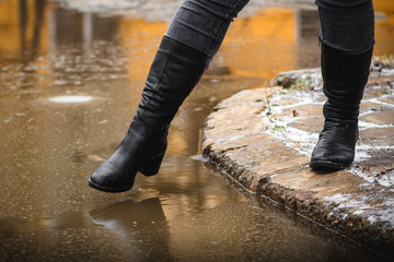 Boots Over Water - Color