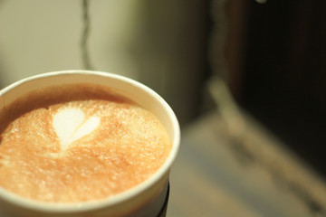 A cup of cappuccino.