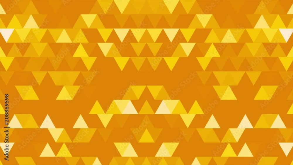 Poster broadcast twinkling cubic hi-tech triangles and squares. random changing geometrical graphics shapes
