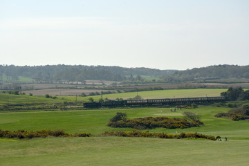 Veiw of North Norfolk Railway from coast path near Sheringham