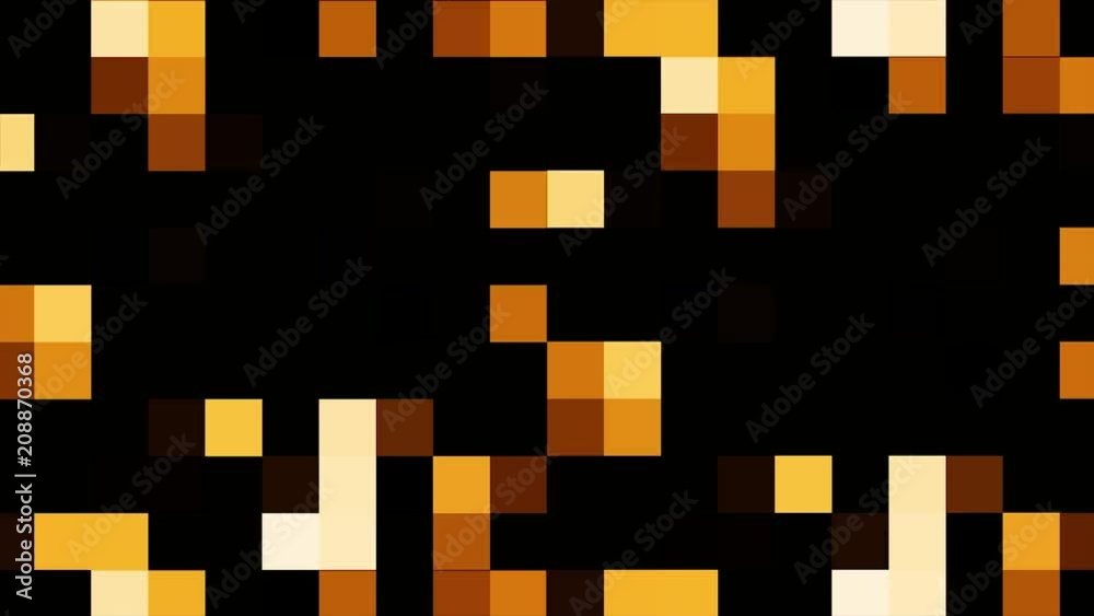Poster broadcast twinkling cubic hi-tech triangles and squares. random changing geometrical graphics shapes