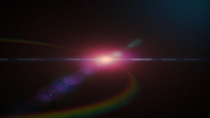 Real Lens Flare Shot in Studio over Black Background. Easy to add as Overlay or Screen Filter Photos