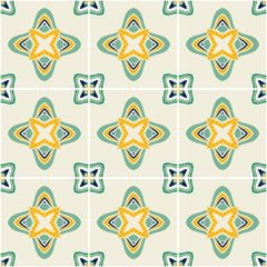 Traditional color ornate portuguese decorative tiles.