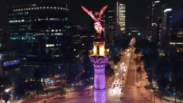 Angel de la Independencia Mexico City Aerial Footage