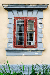 Fototapeta na wymiar Window with lattice.