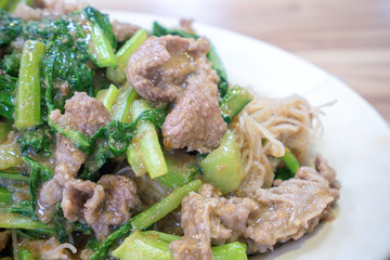 Taiwan traditional delicious stir-fried lamb in kaohsiung