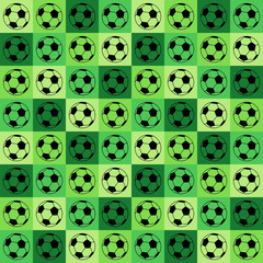 Ball icon black on green background seamless texture