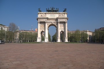 Fototapeta na wymiar Italy,Milan,Arco della Pace,monument,city,view,tourism,architecture,arc