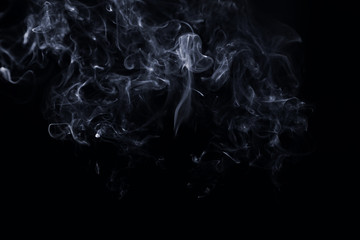 White smoke on dark background