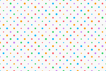 Seamless Background # Random Polka Dot Pattern, Colorful