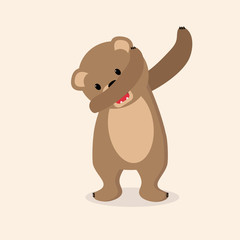Naklejka premium Dabbing teddy Bear Funny