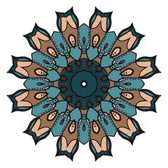 Flower mandala. Very printable decorative elements. Vector illustration for design.