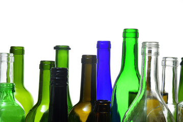 bottlenecks on white background,