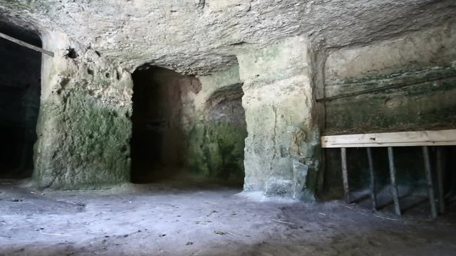 The Hypogeum village of Petruscio and the Gravina of Mottola in Apulia, Italy