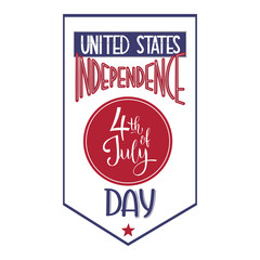 4th of July. USA independence day. Vector elements for invitations, posters, greeting cards. T-shirt design