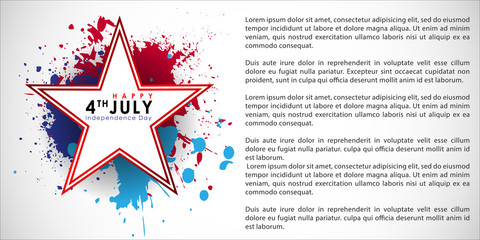 Obraz premium Abstract Happy 4th of July, Memorial Independence Day. Vector and Illustration, EPS 10.