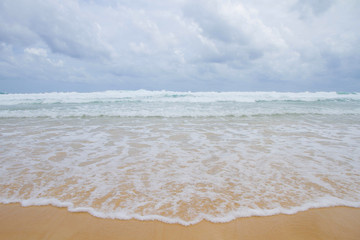 Fototapeta na wymiar Beach wave sea summer