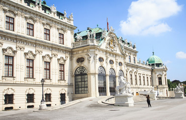 Fototapeta na wymiar Belvedere palace in Wien, Austria