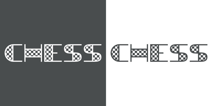 Tipografia CHESS en gris y blanco