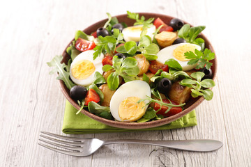 vegetable salad with egg