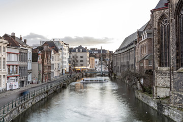 Gent, Belgium at day, Ghent old town