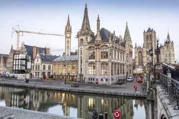 Obraz premium Gent, Belgium at day, Ghent old town