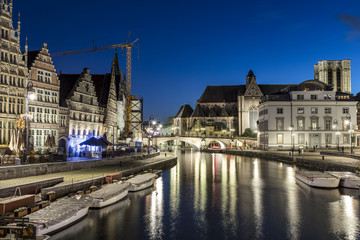 Gent, Belgium at day, Ghent old town