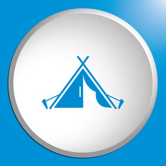 Stylized icon of tourist tent