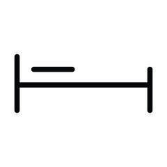 sleeping bed icon with outline style